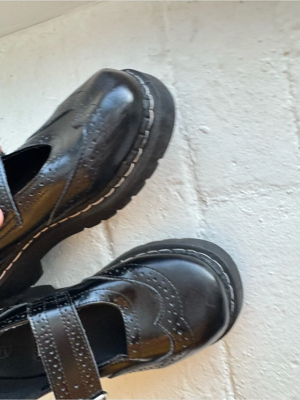 T.U.K Black Mary Jane Buckle Shoes